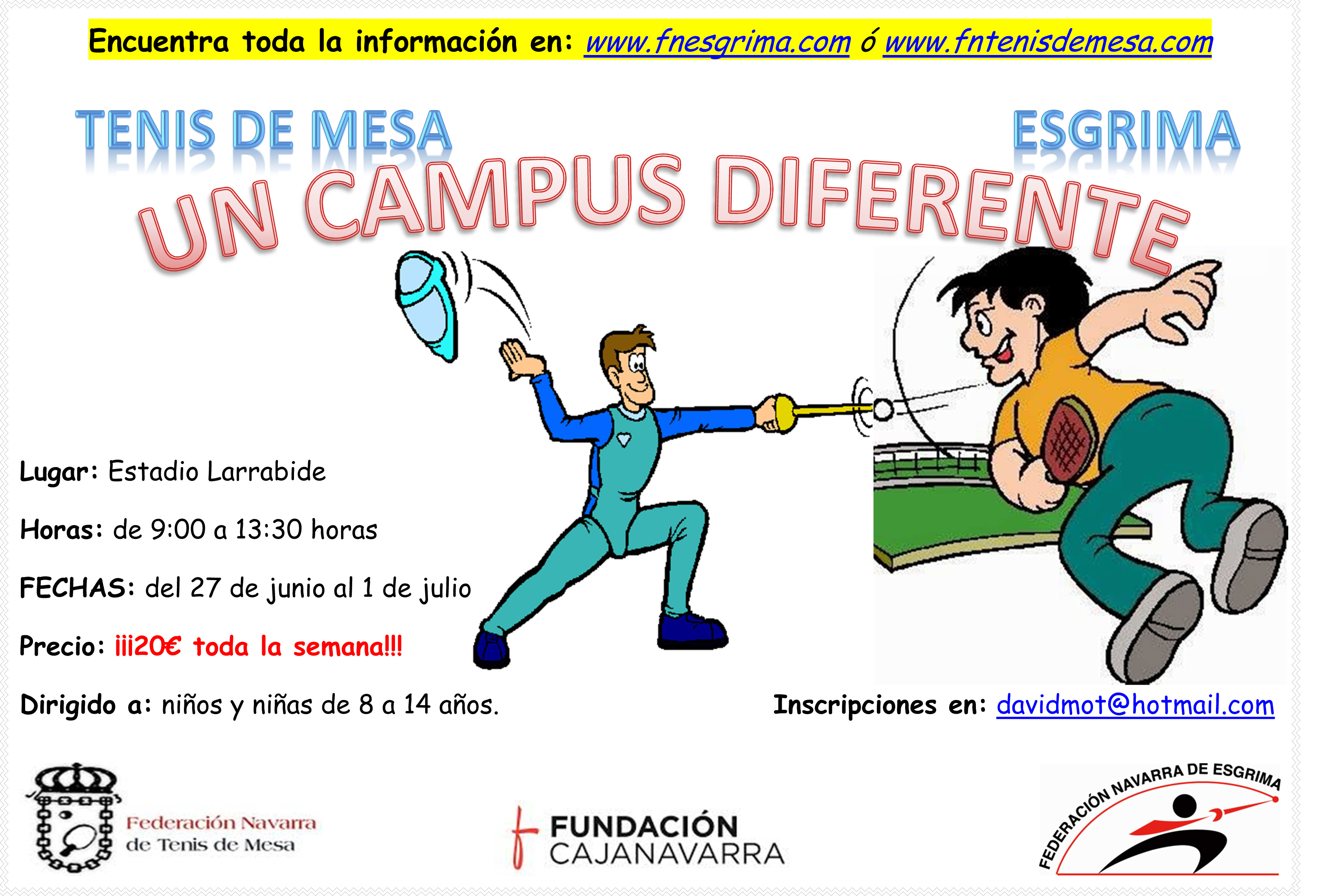 I Campus multideportivo de Tenis de Mesa y Esgrima